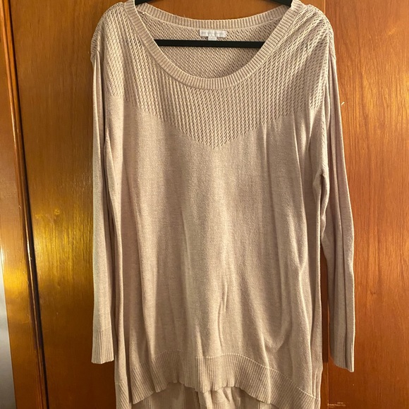 New York & Company Sweaters - NY&C Beige Lightweight Sweater, xxl